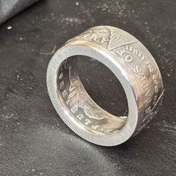 1886 Silver Dollar Coin Ring