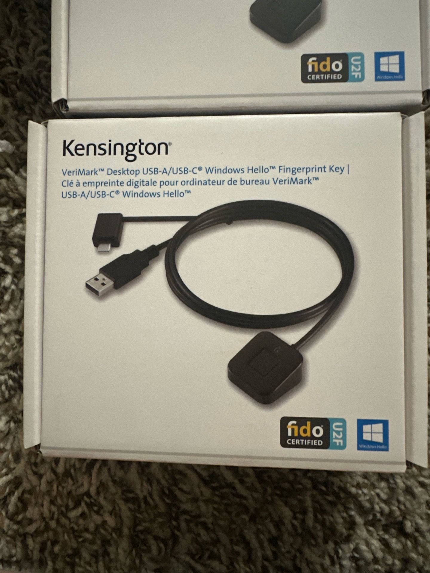 Kensington Upgraded VeriMark Desktop 2.0 USB Fingerprint Reader