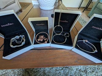 Pandora Jewelry Lot STERLING & ROSE GOLD