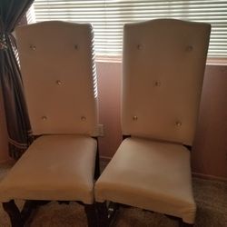 Two White Chairs