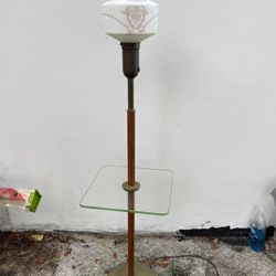 Vintage long Lamp with glass tables 