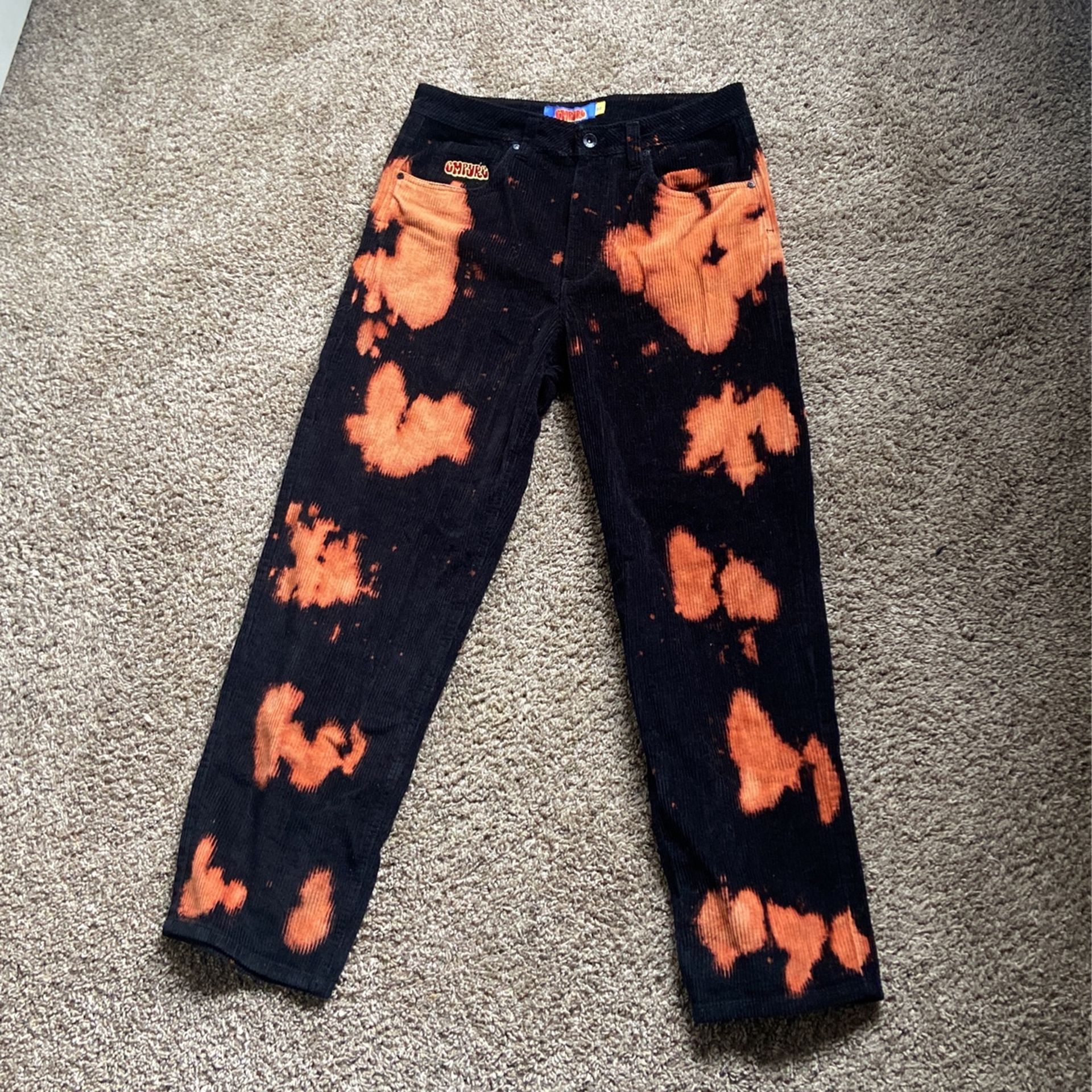 Empyre Loose Fit Bleached Black Corduroy Pants October Special