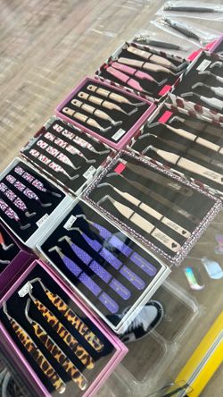 Lash Tweezer Sets Microfiber 4 pcs