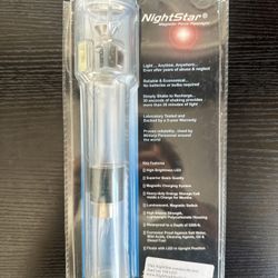NightStar Shake Flashlight, Rechargeable Capacitor Light White LED. Original Packaging 