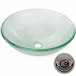 Frosted Glass Round Vessel Sink.... CHECK OUT MY PAGE FOR MORE ITEMS