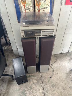 Technics Turntable, Sony Cassette Deck & Speakers Bundle