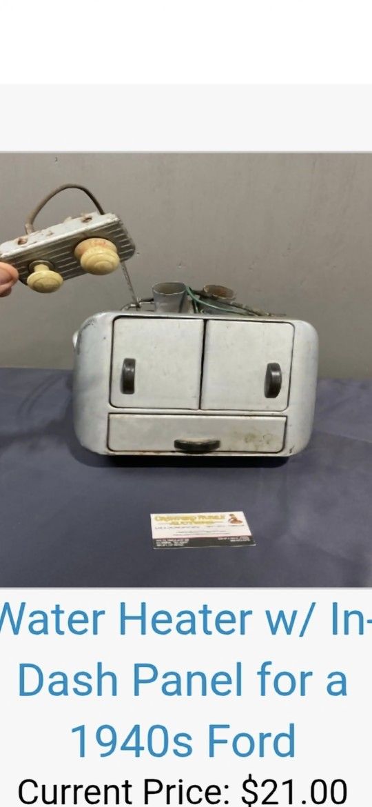 Water Heater With In Dash Panel For 1940 Ford