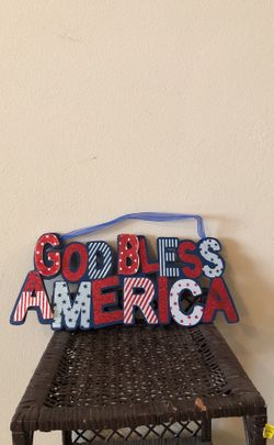 God Bless America wall hanging