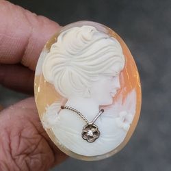 Chunky Cameo Ring Size 9