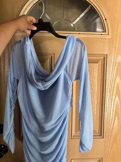 Baby blue maternity dress