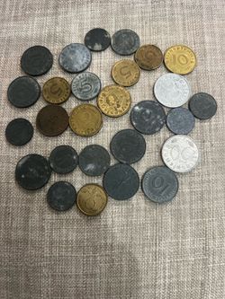 Old German coins (The Third Reich Era) World War II (27 pieces )