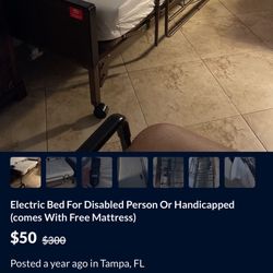 NEW PRICE!! 250 Off!Electric Bed Reclining For Disabled Person. 