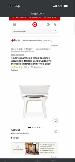 Gently used 4moms mamaRoo sleep bassinet: Adjustable Height