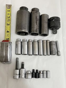 Set 21 de dados Marca Mac Tools usados/set of 21 Sockets from MacTools
