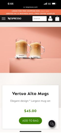 NEW Nespresso Vertuo Alto Mugs and spoons! for Sale in Walnut Creek, CA -  OfferUp
