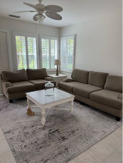 Sofa and Loveseat, coffee table and lamp table