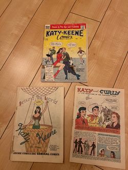 Vintage Katy Keene Comic Lot Of 3 #47 Curly, Around The World