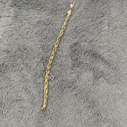 14k Hallow Rope Bracelet 