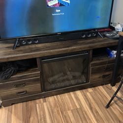 Fire Place Tv Stand And TV 60 Inch