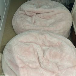 Pink Bean bags And Teddy Bear
