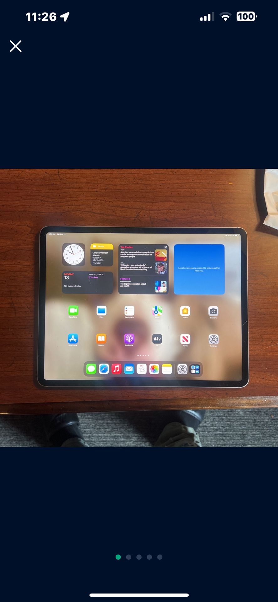 Brand New iPad Pro 12.9” 128GB  Space gray For $600.00