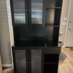 Black Pantry Cabinet