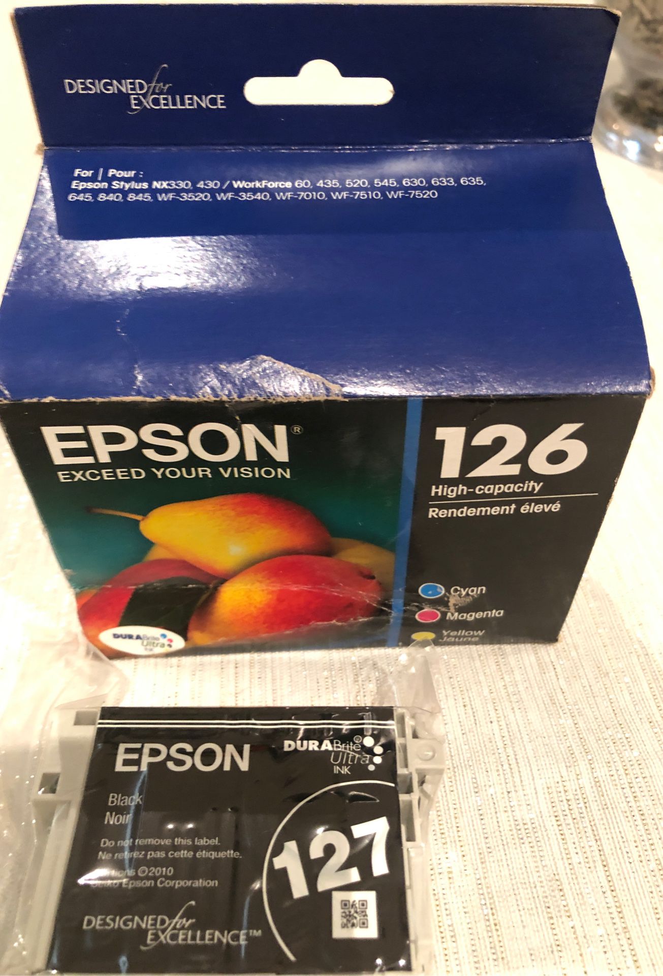 Epson printer ink color and black 126/127