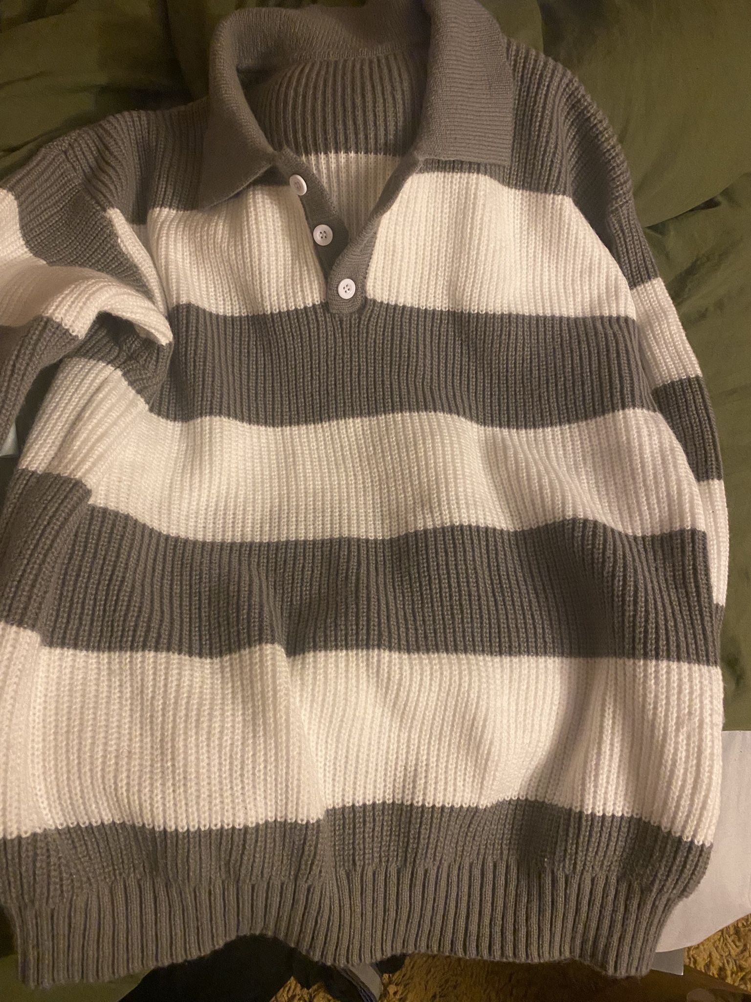 Color Block Shirt(grey/white)