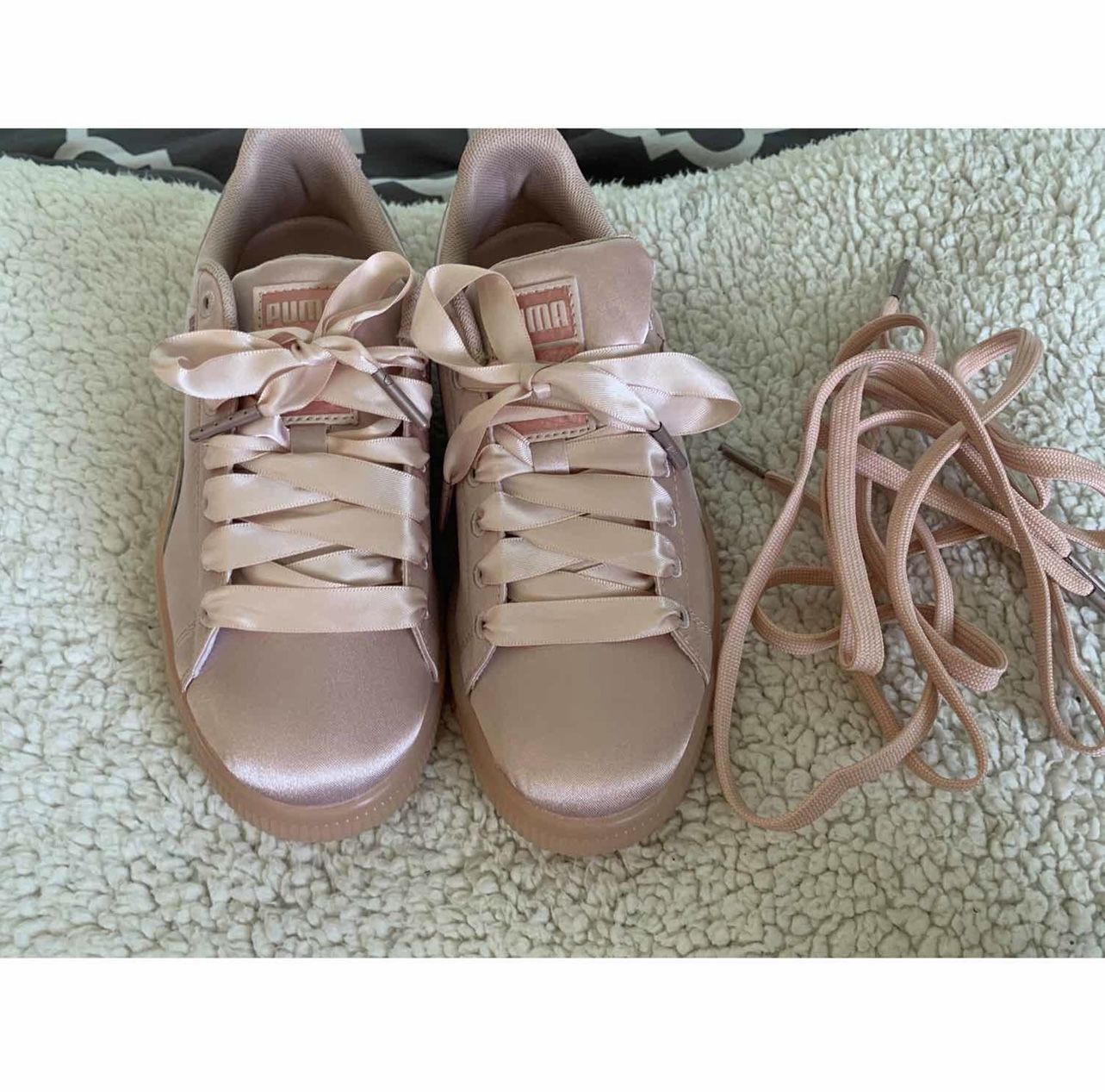 Satin Pink Puma Shoes 