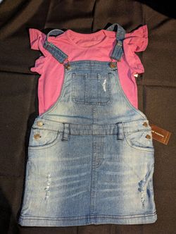 New Madden Girl 2pc Skirt Overalls Set