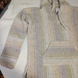 Baja Woven Poncho Size Small Unisex 