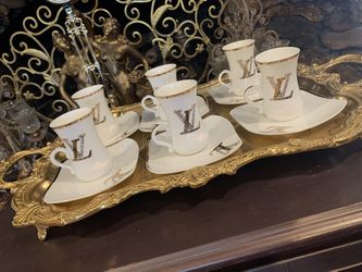Lv Tea Set With 24k