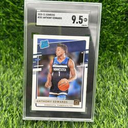 SGC 9.5 Anthony Edwards  2020-21 Donruss Rated Rookie RC #201