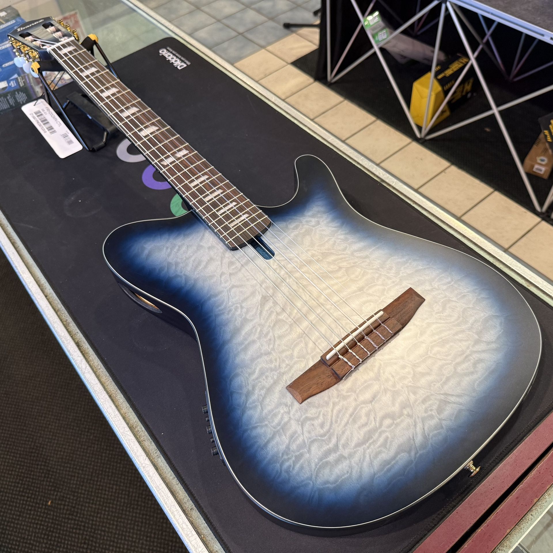 Ibanez FRH20QMN Cosmic Blue Starburst Thin-Body Acoustic Electric Classical Guitar NEW!