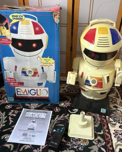 1980’s Vintage Emiglio Robot Works WITH BOX Original
