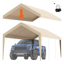 Carport Replacement Canopy Cover 10 x 20 ft,  (Only Top Cover, Frame Not Include)