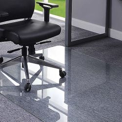 Tempered Glass Chair Mat, 48" x 60" x .25” Clear - Brand: Lorell®