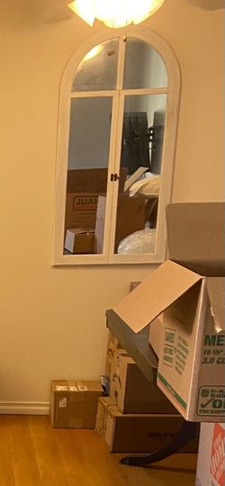 White Arched Mirror