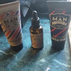 smooth style mens grooming shave gift set kit after gel cream and beard oil 