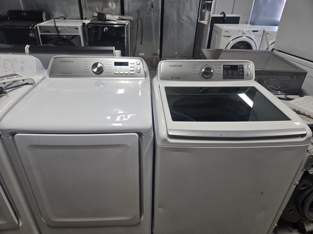 Samsung Washer And Dryer Set Electric Topload