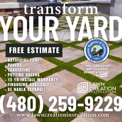Turf, Pavers, Fire-pits, Putting Greens, BBQs, Wall, Travertine, Full Remodels