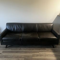 Free Leather Couch – First Come, First Serve
