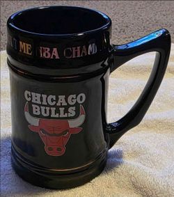 Brand New Vintage Chicago Bulls 6-Time NBA Champions Ceramic Mug Stein Unused