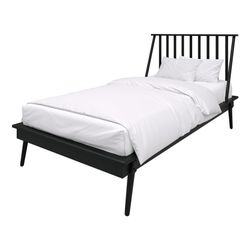 Twin size Vintage Wooden Platform Bed