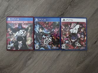 Persona 5 PS4, Persona 5 strikers PS4, Persona 5 Tactics PS5