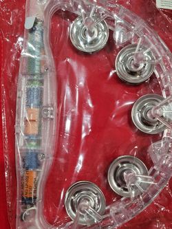 ABC Trading Clear Light Up Tambourine Toy