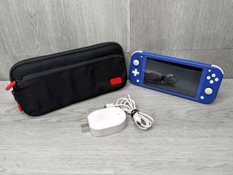 Nintendo Switch Lite HDH-001 W/Case Blue Console (A1D030131)