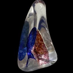 Peter Crisp artglass signed paperweight 