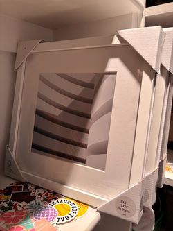 (3) white picture frames