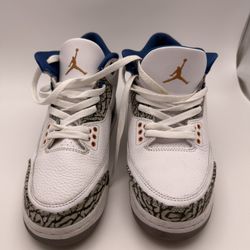 Air Jordan 3 Racer Blue White Cement Size 6.5Y 